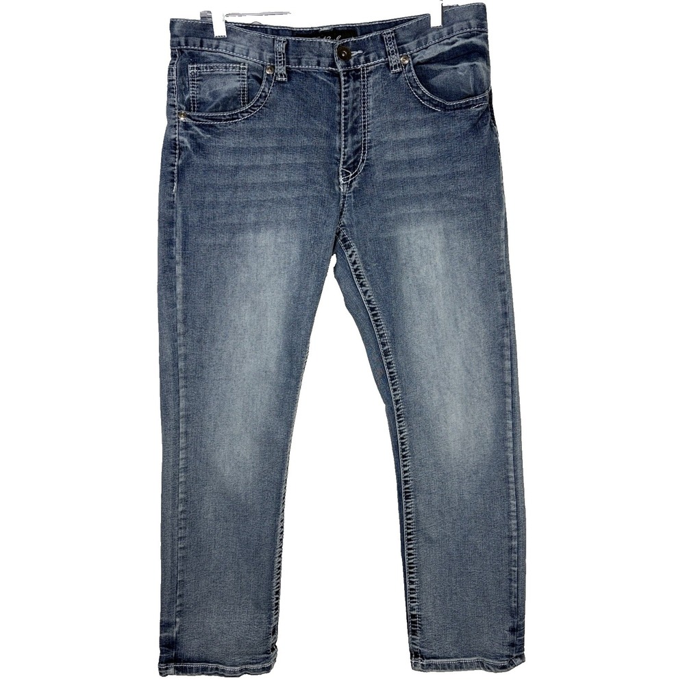 True Luck Mens Premium Denim Straight Stretch Casual Jeans Size 34x30